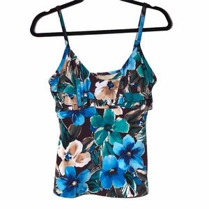 SlimShaper Floral Tankini Swim Top